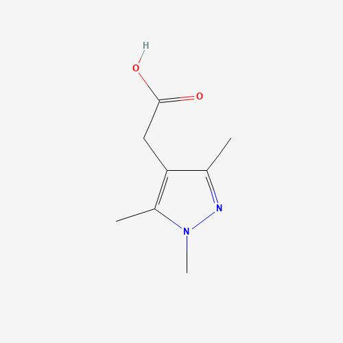 (1,3,5-Trimethyl-1H-pyrazol-4-yl)-acetic acid (CAS: 70598-03-7) - Chemical Structure and Molecular Formula 