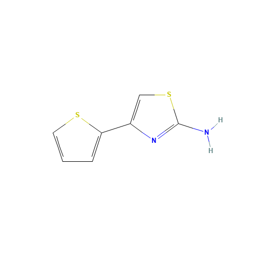 4-Thiophen-2-yl-thiazol-2-ylamine (CAS: 28989-50-6) - Chemical Structure and Molecular Formula 
