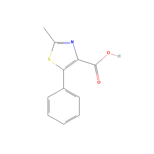2-Methyl-5-phenyl-thiazole-4-carboxylic acid (CAS: 13743-09-4) - Chemical Structure and Molecular Formula 