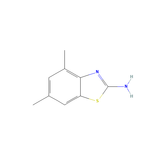 4,6-Dimethyl-benzothiazol-2-ylamine (CAS: 64036-71-1) - Chemical Structure and Molecular Formula 