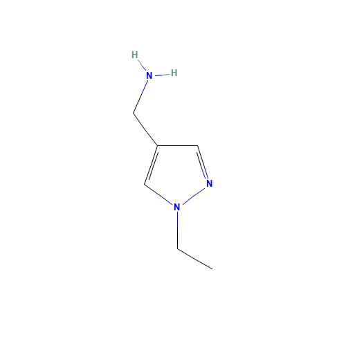 (1-Ethyl-1H-pyrazol-4-yl)methylamine (CAS: 856696-09-8) - Chemical Structure and Molecular Formula 
