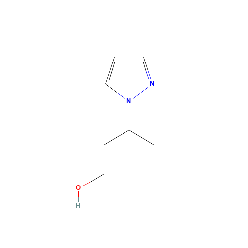 3-(1H-Pyrazol-1-yl)butan-1-ol (CAS: 1007517-63-6) - Chemical Structure and Molecular Formula 