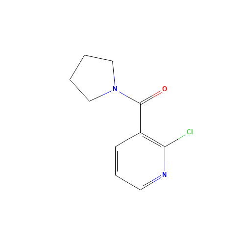 2-Chloro-3-(pyrrolidin-1-ylcarbonyl)pyridine (CAS: 60597-68-4) - Chemical Structure and Molecular Formula 
