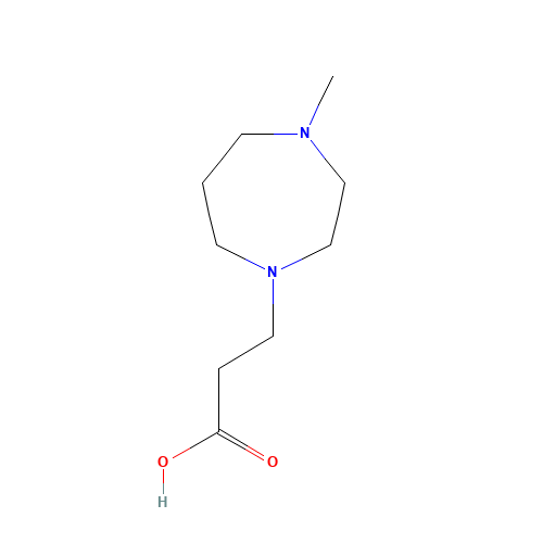 3-(4-Methyl-1,4-diazepan-1-yl)propanoic acid (CAS: 915923-47-6) - Chemical Structure and Molecular Formula 