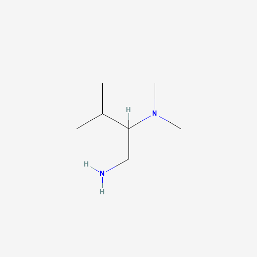 N-[1-(Aminomethyl)-2-methylpropyl]-N,N-dimethylamine (CAS: 19764-61-5) - Chemical Structure and Molecular Formula 