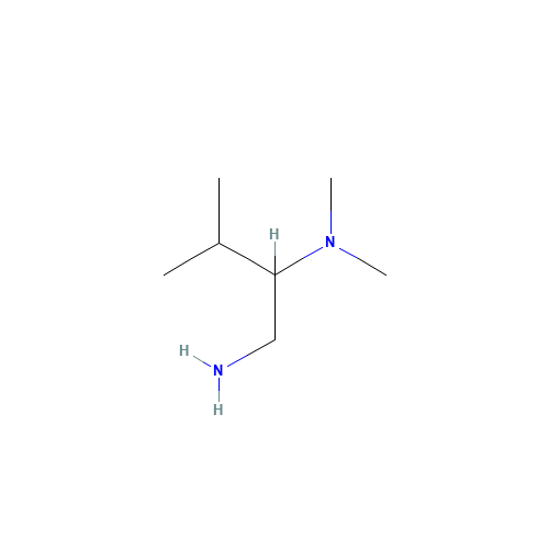 N-[1-(Aminomethyl)-2-methylpropyl]-N,N-dimethylamine (CAS: 19764-61-5) - Chemical Structure and Molecular Formula 
