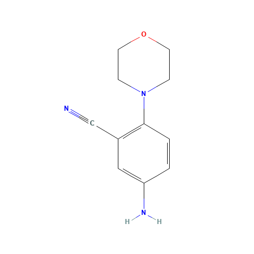 5-Amino-2-morpholin-4-ylbenzonitrile (CAS: 78252-12-7) - Chemical Structure and Molecular Formula 