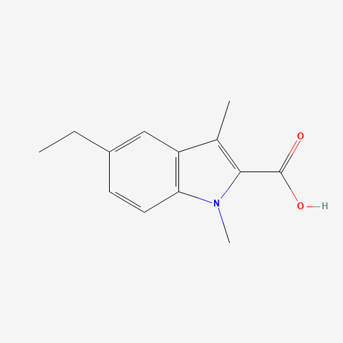 5-Ethyl-1,3-dimethyl-1H-indole-2-carboxylic acid (CAS: 928707-70-4) - Chemical Structure and Molecular Formula 