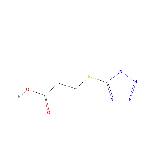 3-[(1-Methyl-1H-tetrazol-5-yl)thio]propanoic acid (CAS: 93211-24-6) - Chemical Structure and Molecular Formula 