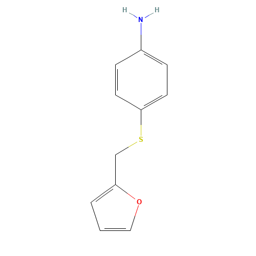 4-[(2-Furylmethyl)thio]aniline (CAS: 869943-49-7) - Chemical Structure and Molecular Formula 