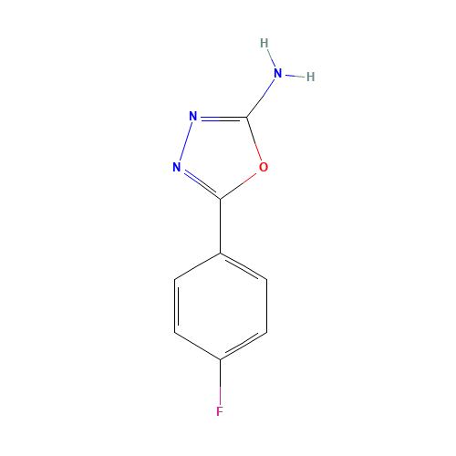 5-(4-Fluorophenyl)-1,3,4-oxadiazol-2-amine (CAS: 7659-07-6) - Chemical Structure and Molecular Formula 