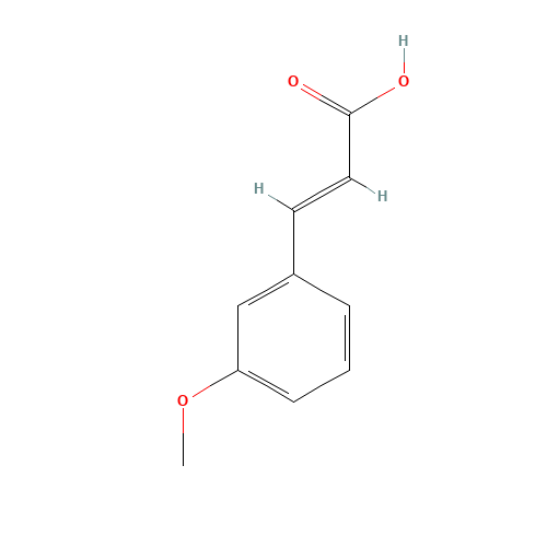 (2E)-3-(3-Methoxyphenyl)acrylic acid (CAS: 17570-26-2) - Chemical Structure and Molecular Formula 
