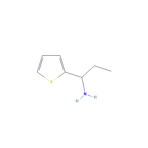 1-Thien-2-ylpropan-1-amine (CAS: 6315-55-5) - Chemical Structure and Molecular Formula 