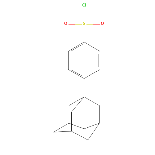 4-(1-Adamantyl)benzenesulfonyl chloride (CAS: 144174-50-5) - Chemical Structure and Molecular Formula 