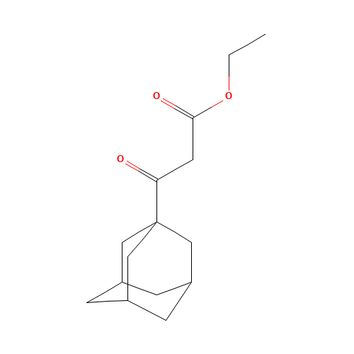 Ethyl 3-(1-adamantyl)-3-oxopropanoate (CAS: 19386-06-2) - Chemical Structure and Molecular Formula 