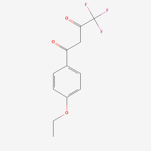 1-(4-Ethoxyphenyl)-4,4,4-trifluorobutane-1,3-dione (CAS: 71712-85-1) - Chemical Structure and Molecular Formula 