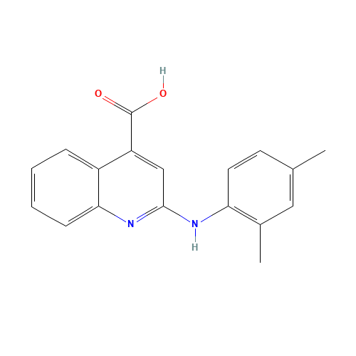 2-[(2,4-Dimethylphenyl)amino]quinoline-4-carboxylic acid (CAS: 171204-19-6) - Chemical Structure and Molecular Formula 