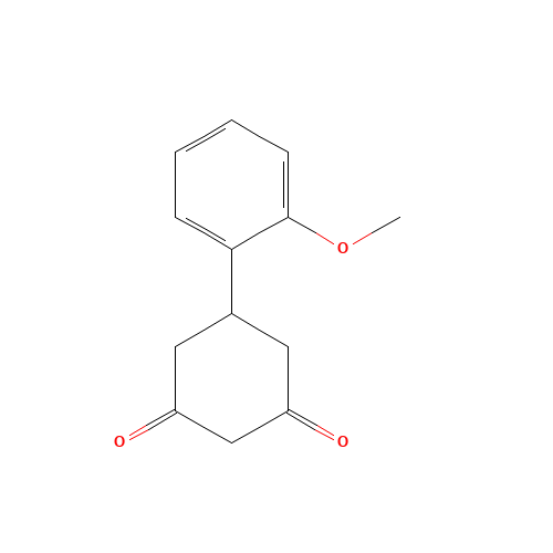 5-(2-Methoxyphenyl)cyclohexane-1,3-dione (CAS: 55579-77-6) - Chemical Structure and Molecular Formula 