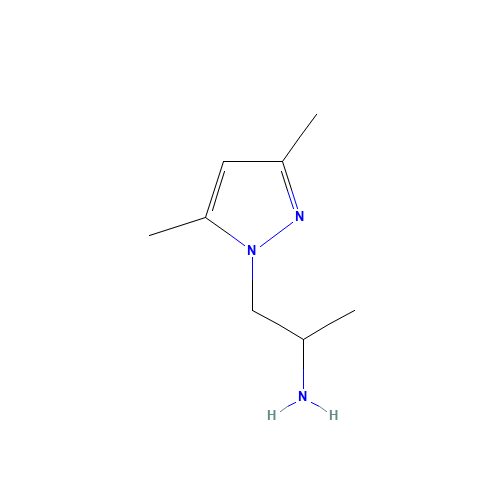 1-(3,5-Dimethyl-1H-pyrazol-1-yl)propan-2-amine (CAS: 936940-34-0) - Chemical Structure and Molecular Formula 