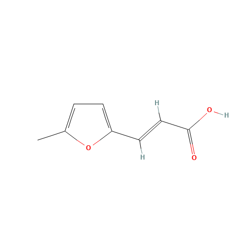 (2E)-3-(5-Methyl-2-furyl)acrylic acid (CAS: 14779-25-0) - Chemical Structure and Molecular Formula 