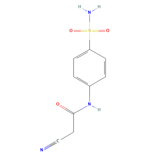 N-[4-(Aminosulfonyl)phenyl]-2-cyanoacetamide (CAS: 32933-40-7) - Chemical Structure and Molecular Formula 