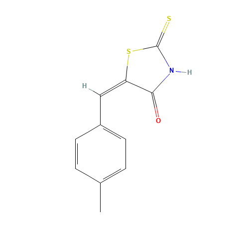 (5E)-2-Mercapto-5-(4-methylbenzylidene)-1,3-thiazol-4(5H)-one (CAS: 33992-80-2) - Chemical Structure and Molecular Formula 