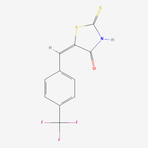 (5E)-2-Mercapto-5-[4-(trifluoromethyl)-benzylidene]-1,3-thiazol-4(5H)-one (CAS: 99460-76-1) - Chemical Structure and Molecular Formula 