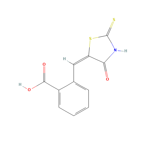 2-[(E)-(2-Mercapto-4-oxo-1,3-thiazol-5(4H)-ylidene)methyl]benzoic acid (CAS: 56661-83-7) - Related Chemical Product