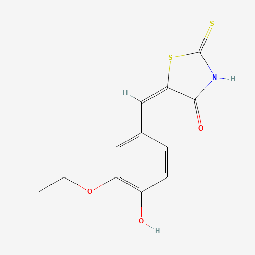 (5E)-5-(3-Ethoxy-4-hydroxybenzylidene)-2-mercapto-1,3-thiazol-4(5H)-one (CAS: 6322-57-2) - Related Chemical Product
