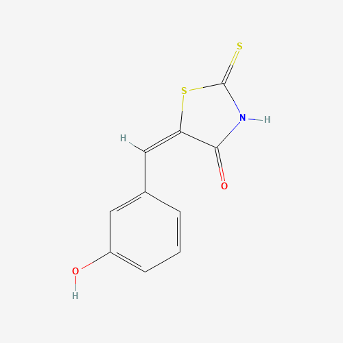(5E)-5-(3-Hydroxybenzylidene)-2-mercapto-1,3-thiazol-4(5H)-one (CAS: 37530-35-1) - Chemical Structure and Molecular Formula 