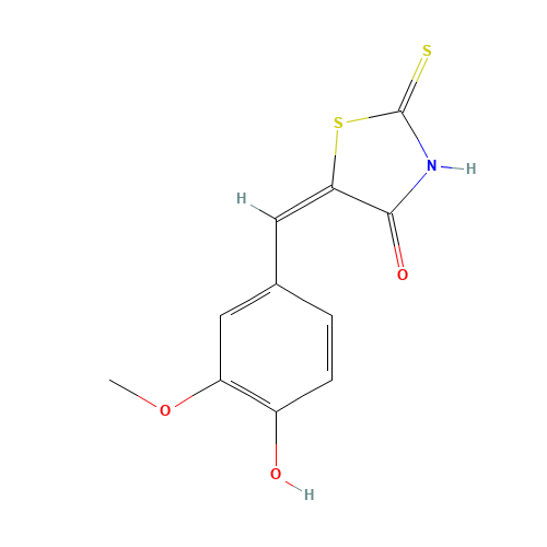 (5E)-5-(4-Hydroxy-3-methoxybenzylidene)-2-mercapto-1,3-thiazol-4(5H)-one (CAS: 5447-37-0) - Related Chemical Product