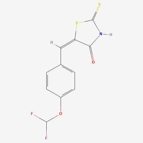 (5E)-5-[4-(Difluoromethoxy)benzylidene]-2-mercapto-1,3-thiazol-4(5H)-one (CAS: 337933-33-2) - Related Chemical Product