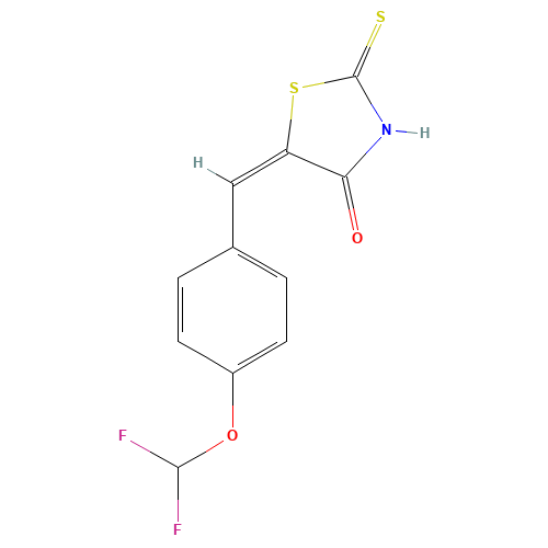 (5E)-5-[4-(Difluoromethoxy)benzylidene]-2-mercapto-1,3-thiazol-4(5H)-one (CAS: 337933-33-2) - Related Chemical Product