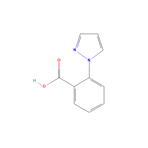 2-(1H-Pyrazol-1-yl)benzoic acid (CAS: 55317-53-8) - Chemical Structure and Molecular Formula 