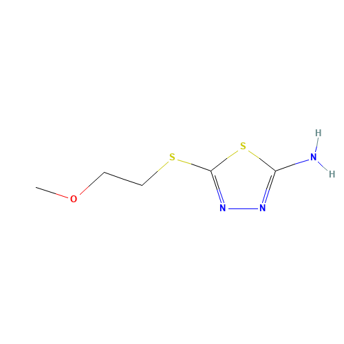 5-[(2-Methoxyethyl)thio]-1,3,4-thiadiazol-2-amine (CAS: 82381-77-9) - Related Chemical Product