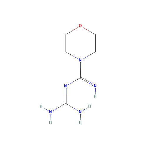 N-[Amino(imino)methyl]morpholine-4-carboximidamide hydrochloride (CAS: 3731-59-7) - Chemical Structure and Molecular Formula 