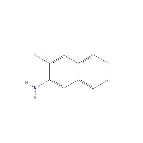 2-Amino-3-iodonaphthalene (CAS: 116632-14-5) - Chemical Structure and Molecular Formula 