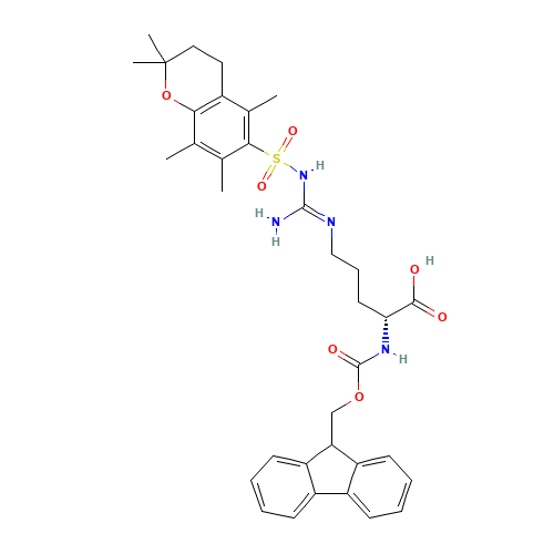 N-Alpha-Fmoc-N-g-(2,2,5,7,8-pentamethyl-chroman-6-sulfonyl)-D-arginine (CAS: 157774-30-6) - Related Chemical Product