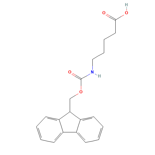 Fmoc-5-aminopentanoic acid (CAS: 123622-48-0) - Chemical Structure and Molecular Formula 