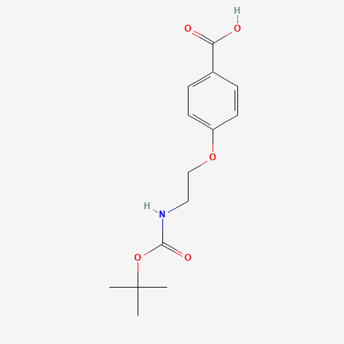 4-[2-(Boc-amino)ethoxy]-benzoic acid (CAS: 168892-66-8) - Chemical Structure and Molecular Formula 