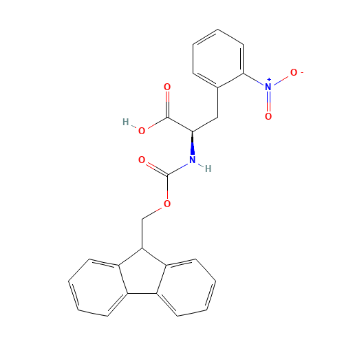 Fmoc-2-nitro-D-phenylalanine (CAS: 478183-70-9) - Chemical Structure and Molecular Formula 