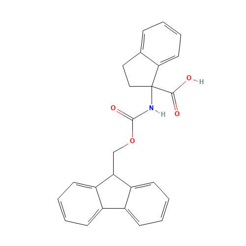 Fmoc-1-aminoindan-1-carboxylic acid (CAS: 214139-28-3) - Chemical Structure and Molecular Formula 