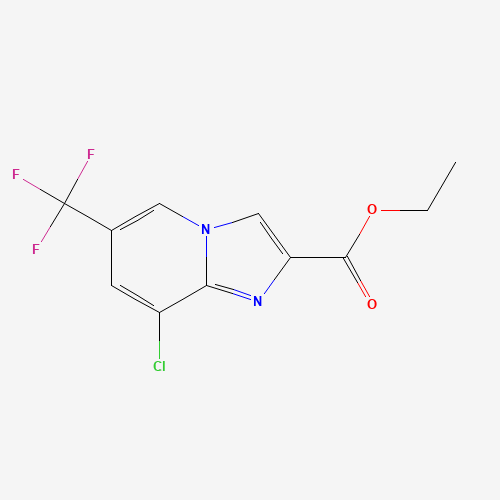 Ethyl 8-chloro-6-(trifluoromethyl)imidazo[1,2-a]-pyridine-2-carboxylate (CAS: 353258-31-8) - Chemical Structure and Molecular Formula 