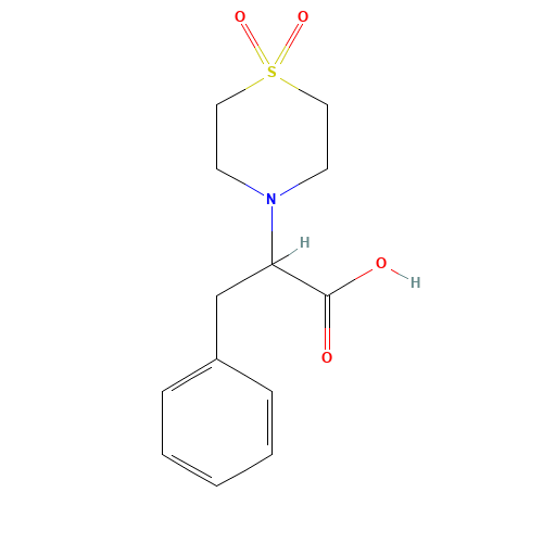 2-(1,1-Dioxo-1lambda~6~,4-thiazinan-4-yl)-3-phenylpropanoic acid (CAS: 100610-68-2) - Related Chemical Product