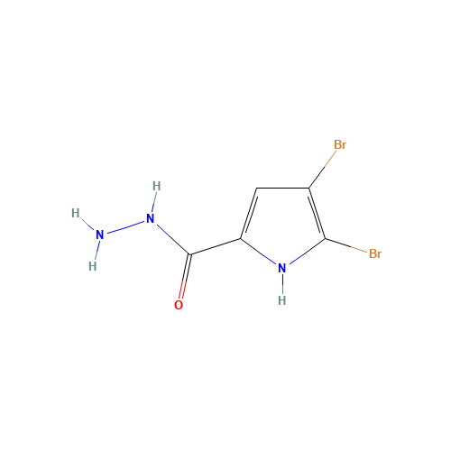 4,5-Dibromo-1H-pyrrole-2-carbohydrazide (CAS: 50371-65-8) - Chemical Structure and Molecular Formula 