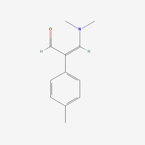 3-(Dimethylamino)-2-(4-methylphenyl)acrylaldehyde (CAS: 53868-38-5) - Chemical Structure and Molecular Formula 