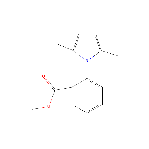Methyl 2-(2,5-dimethyl-1H-pyrrol-1-yl)-benzenecarboxylate (CAS: 83935-44-8) - Chemical Structure and Molecular Formula 