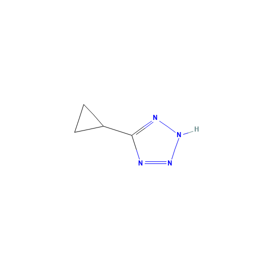 5-Cyclopropyl-2H-1,2,3,4-tetraazole (CAS: 27943-07-3) - Chemical Structure and Molecular Formula 