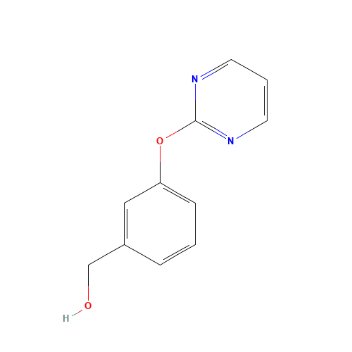[3-(2-Pyrimidinyloxy)phenyl]methanol (CAS: 82440-25-3) - Chemical Structure and Molecular Formula 