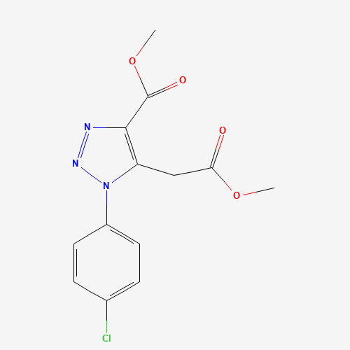 Methyl 1-(4-chlorophenyl)-5-(2-methoxy-2-oxoethyl) 1H-1,2,3-triazole-4-carboxylate (CAS: 114462-77-0) - Chemical Structure and Molecular Formula 